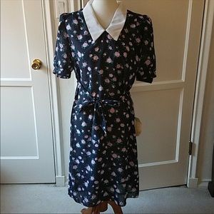 Vintage Alison Peters Rose Babydoll Midi Dress